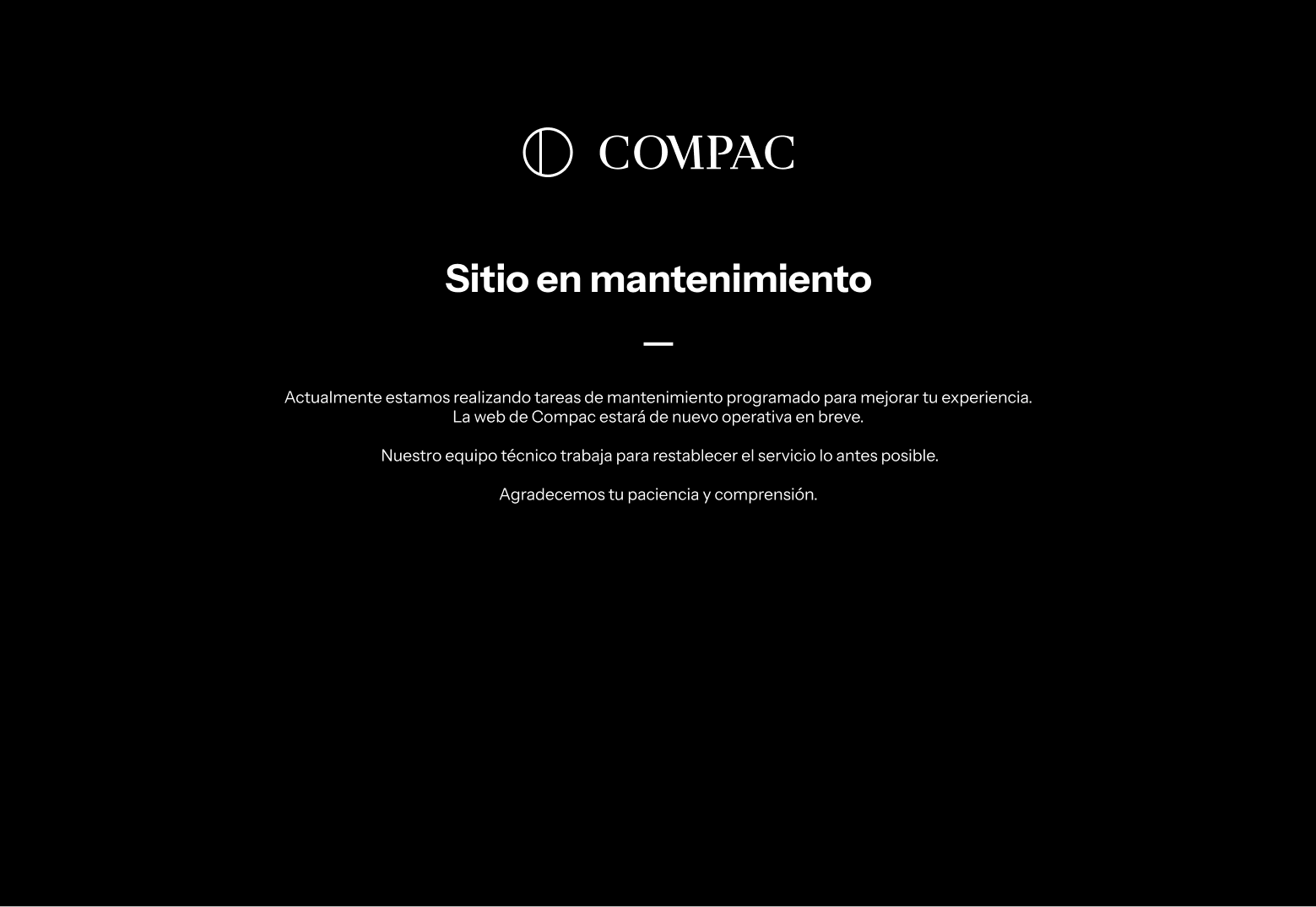 Sitio en mantenimiento